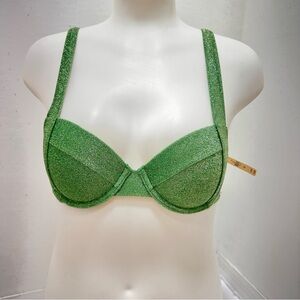 Shimmer Green Victoria’s Secret Bikini Top